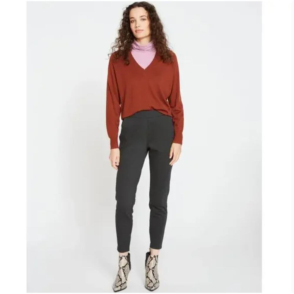 Universal Standard Moro Ponte Pants 00 0 4XS NWT Gray Skinny Zip Trousers Zip - Picture 2 of 5
